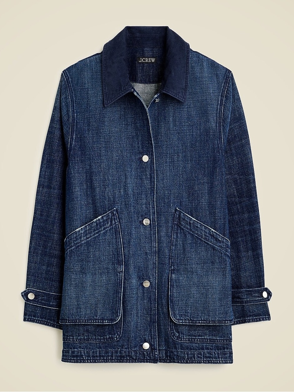 J. Crew Women's Dark Blue Denim Jacket M